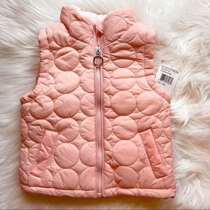 NWT Urban Republic, Pink Quilted Vest, Sherpa Lined, Sz 18 Months